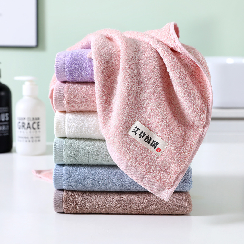 New natural antibacterial towel wormwood bamboo towel hand face hair towel hair dryer cotton washcloth 2 pc/lot-image-131930384