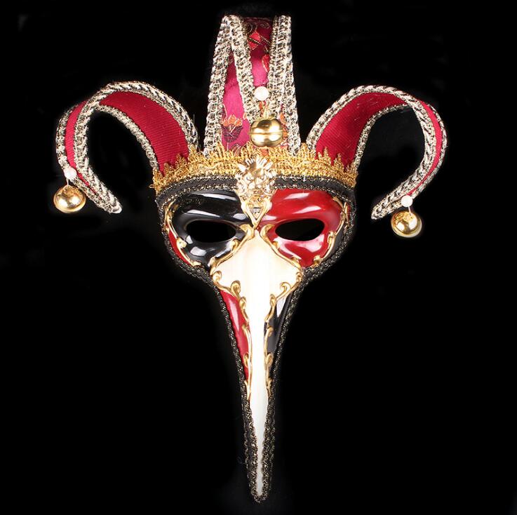 

Halloween Mask Masquerade Long Nose Creative Mask Bell High-end Party Masks Lace Christmas Gorgeous elegance new