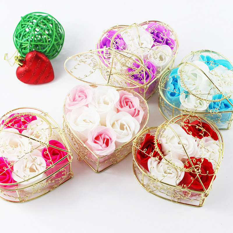 

2019 Iron Basket Soap Rose Creative Immortal Flower for Celebration Drop Shipping