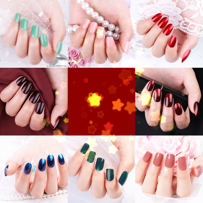 

24Pcs/Box New Style Recyclable Wearable Fake Nails Finished Nail Patches Removable Repeated Use of Fake Nail Patches, 02