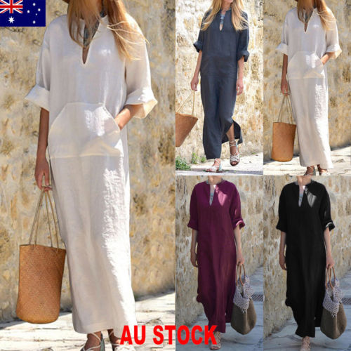 ladies linen dresses sale