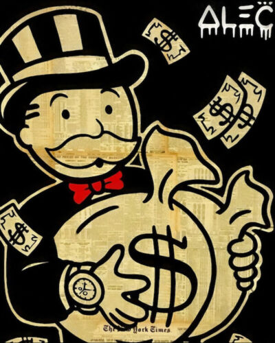 

Alec Monopoly Graffiti Art Wall Decor Money Bag Home Decor Handcrafts /HD Print Oil Painting On Canvas Wall Art Canvas Pictures 91102