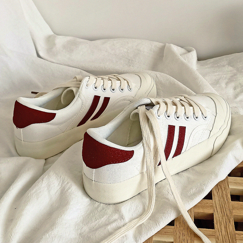 

Fashion wind street women's shoes Korean version of casual ins canvas women's new Joker small white casual student board, Red
