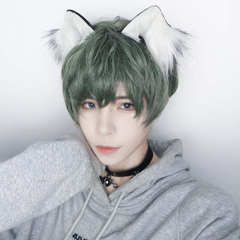 

AILIADE Messy Men's Wigs Fashion Short Bangs 10" Natural Fales Hair Heat Resistant for Women Boys Daily Party Cosplay Wig, T1b/613