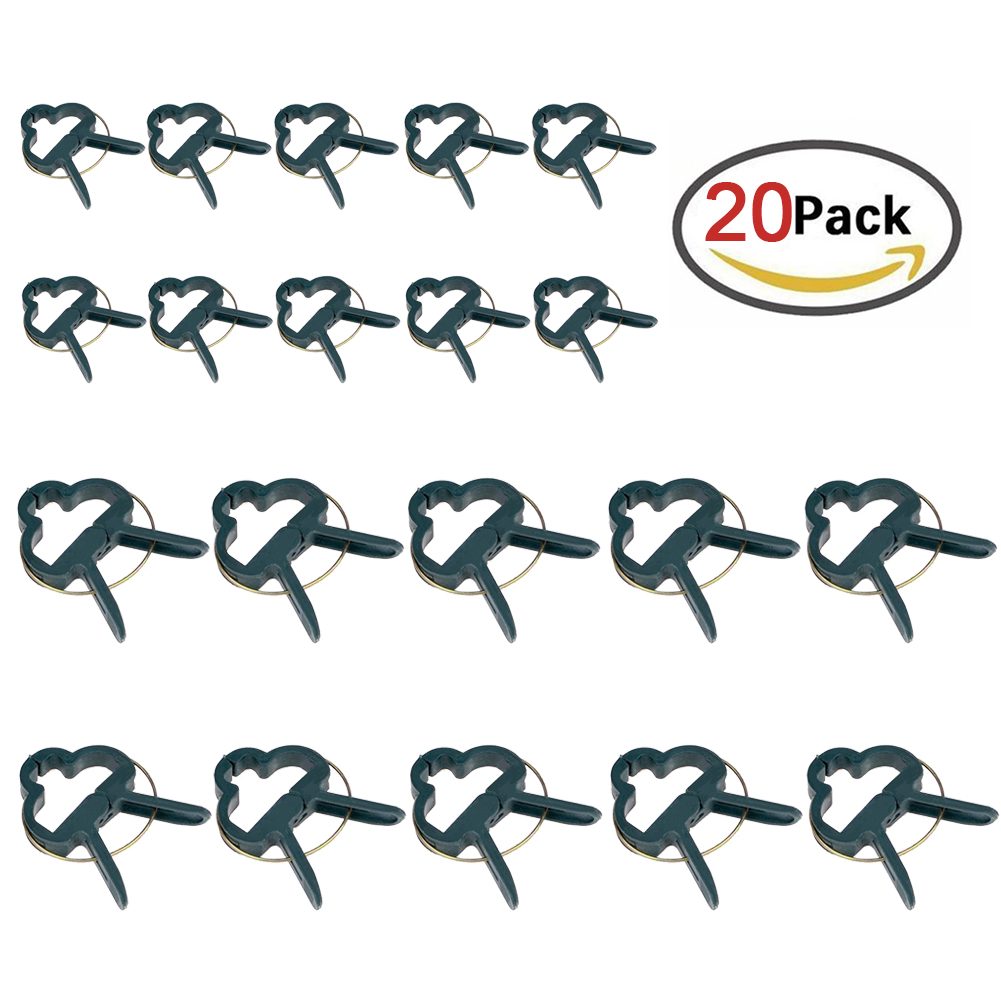 

20 PCS 2 Sizes Plant Support Clip Garden Vegetables Clips Hanging Vine Clips for Supporting Plant Stems Grow Upright, As pic