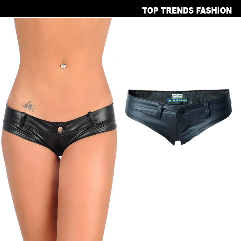 

hot sale Sexy Shorts Womens Low Waist 2019 Pu Mini Shorts Low Waist Pu Leather Mini Shorts Micro, 1#