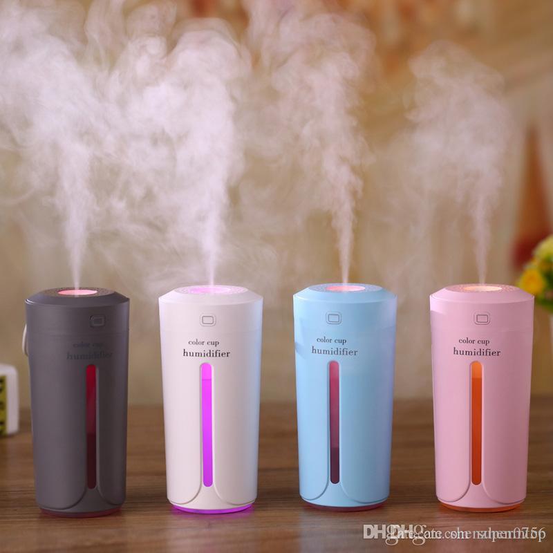 

Ultrasonic Air Humidifier Essential Oil Diffuser With 7 Color Lights Electric Aromatherapy USB Humidifier Car Aroma Diffuser