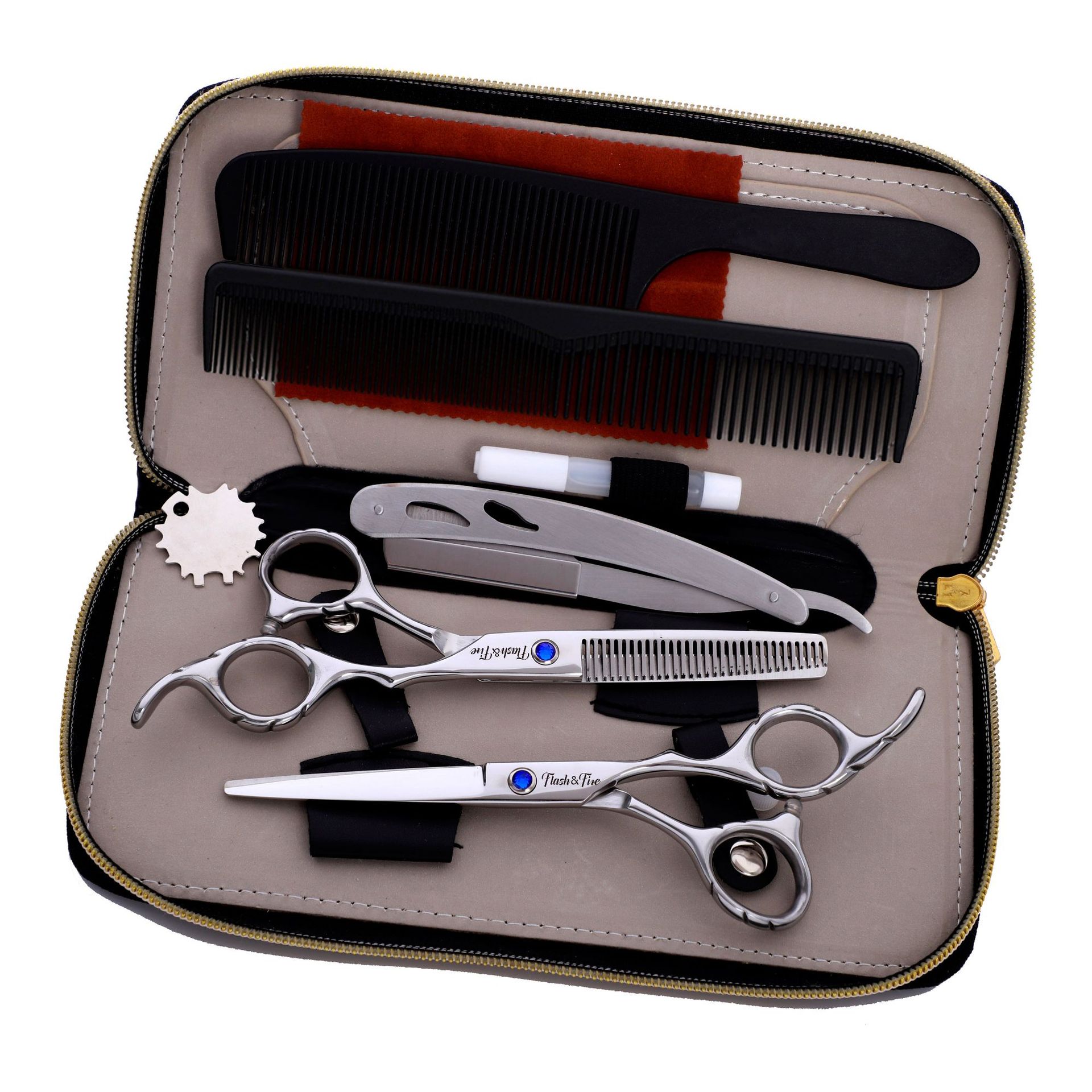 Hair Scissors Kit Professional 6.0 Stainless Barber Scissors Set For