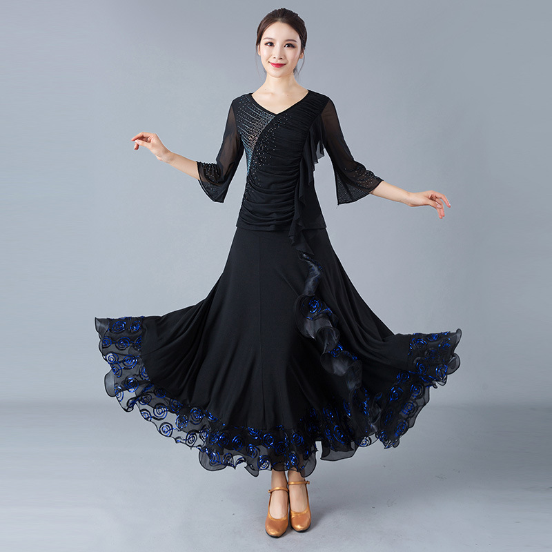 Women/'s Ballroom Latin Tango Rumba Ballroom Dance Skirt Wrap Dancewear Costume