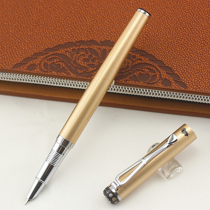 

High Quality diamond Hooded Nib Fountain Pen 0.38mm Extra Fine Children Student Practise Writing Ink Pens School Office Supplies, As pic