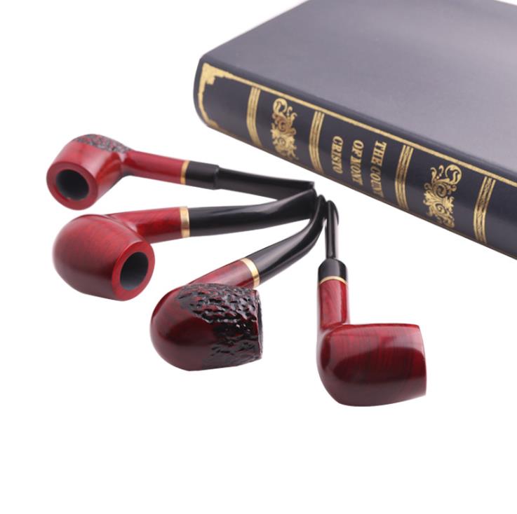 

Removable solid wood pipe with 9mm filter core bent hammer