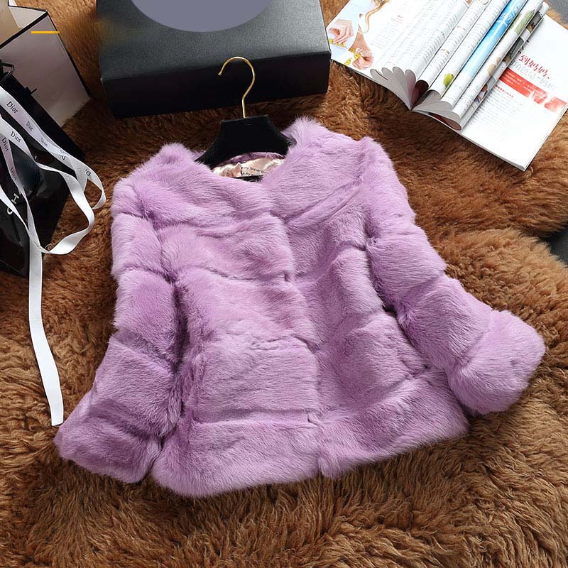 

Ethel Anderson Genuine Full Pelt Fur Jacket Women Fur Coat Natural Wholeskin Coat O-Neck Fashion Slim, 7 camel