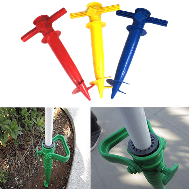 

Plastic Beach Garden Patio Sun Umbrella Holder Beach Parasol Anchor Sand Auger Pool Accessories Outdoor Tool Fixed Bracket