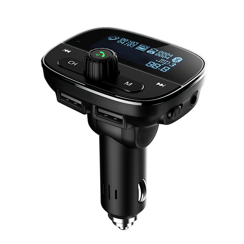 

Car Fm Transmitter Mp3 Player Adapter Bluetooth Dual USB Mp3 Radio U Disk TF Card Aux Dual USB AUX Driving Navigation