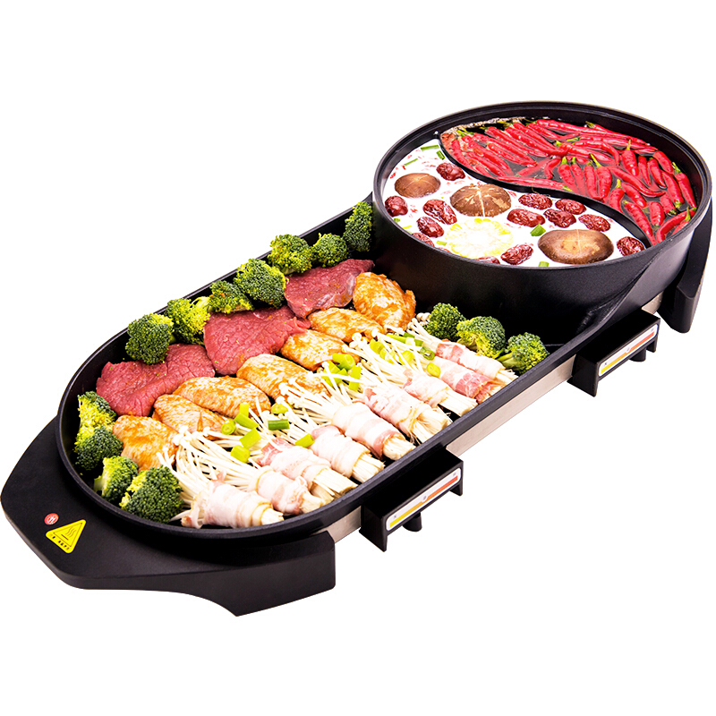 

Multifunctional Electric Oven Large Grill Chafing Dish Griddle Household Smokeless Baking Pan Roaster Rinse Integrated Pot