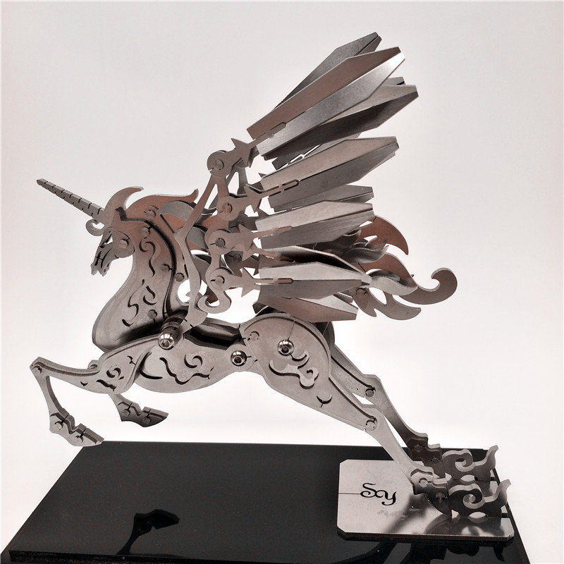 

Middle sized unicorn 3D Steel metal puzzle assemble gift and toy DIY and finished model
