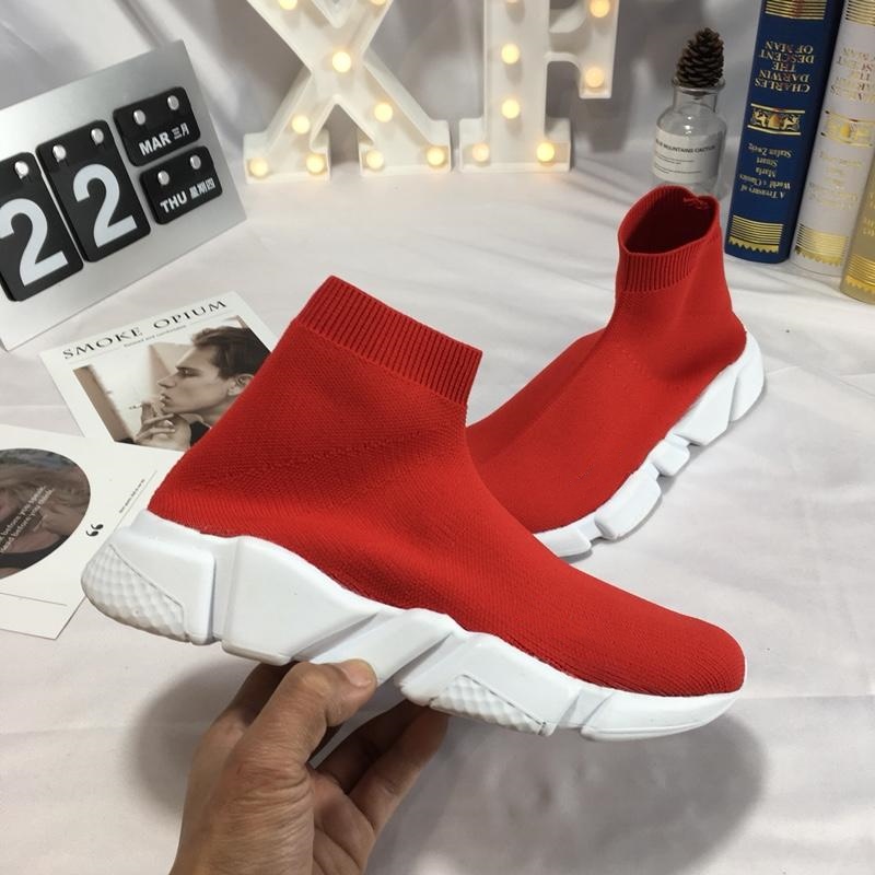 

Top designer men women speed trainer sock boots socks mens trainers boot fashion casual balck shoes shoe red sneakers 36-45, White