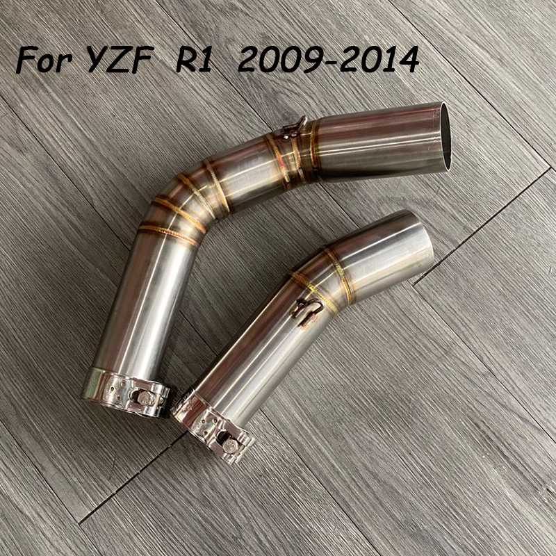 

R1 Motorcycle Exhaust Modified Front Link Pipe Middle section For YZF R1 2009 2011 2010 2012 2013 2014