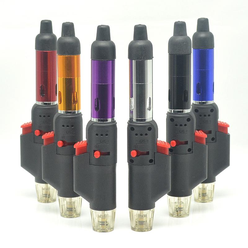 

1pcs ego cigarette Click N Vape all In One Vaporizer Wind Proof Torch Lighter Snake Vapes sneak a toke smoking gas lighter