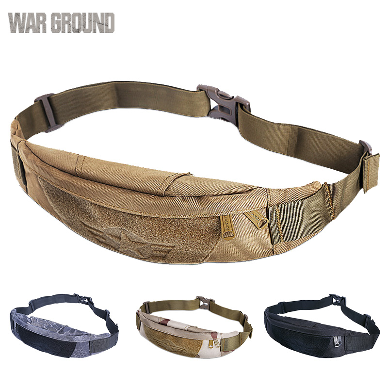 

tactical pockets fishing hunting bag camping outdoor climbing belt bag men and women invisible running sports pockets, Black