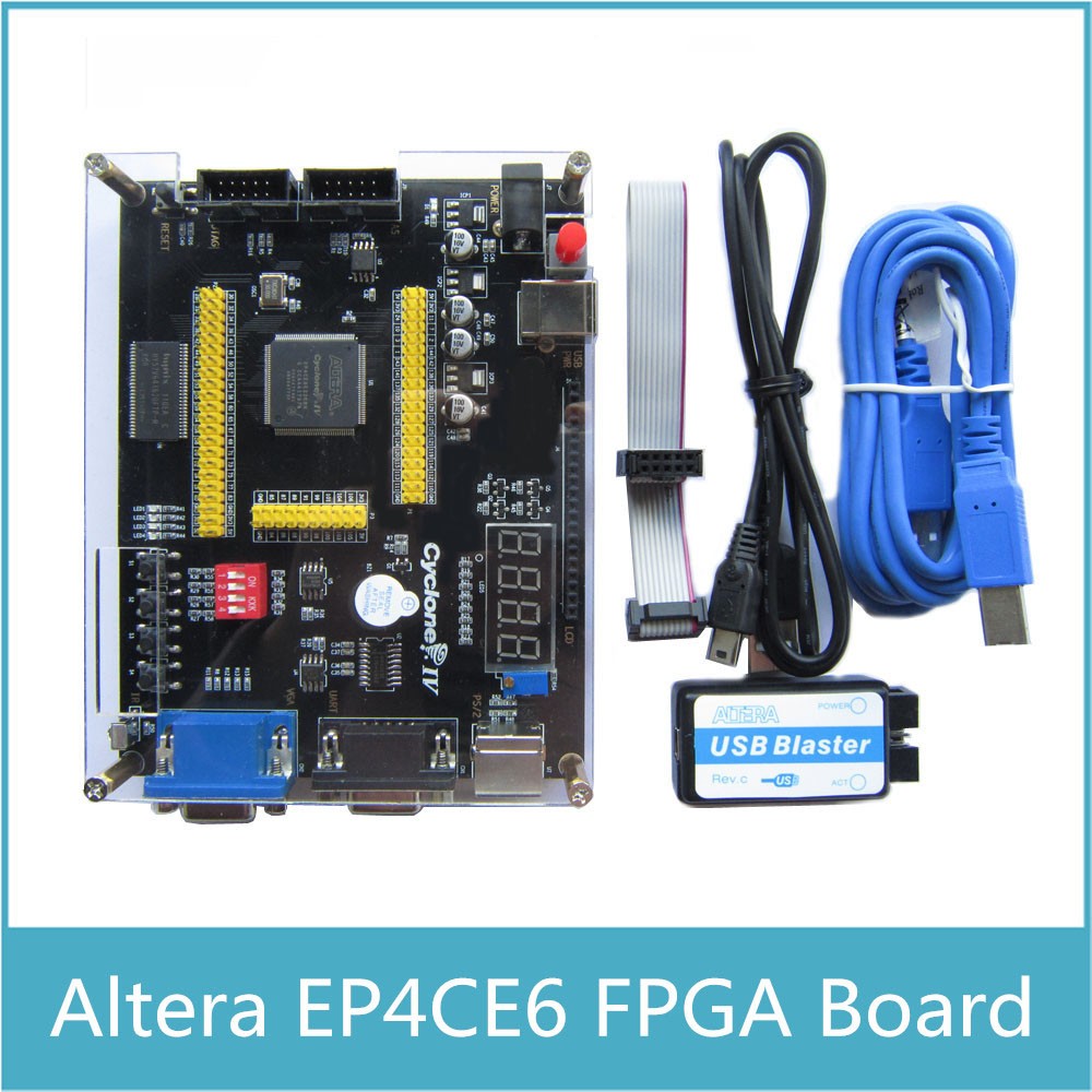 

Freeshipping ALTERA EP4CE6 FPGA Development Board Altera Cyclone IV NIOSII EP4CE Board and USB Blaster Programmer
