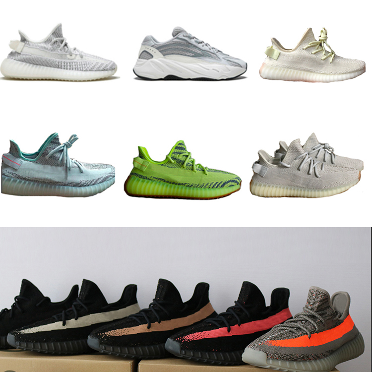 

2019 Kanye West Sneakers Static Refective Wave Runner 700 Running Shoes Butter Sesame Blue Tint sneaker Zebra Bred size 5-13, Beluga 2.0 (gray zebra)