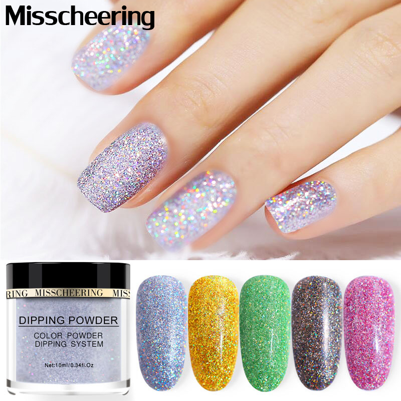 

1 Box Holographic Dipping Powders Gradient French Nail Glitter Dust Charm Nail Art Decorations Natural Dry DIY Manicure Pigments