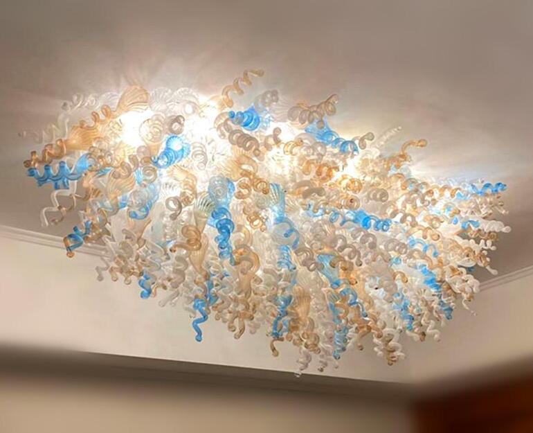 

Lamp Top Quality Glass Ceiling Lights Italian Hand Blown Chandelier Lamps Home Hotel Decorative LED Chandeliers