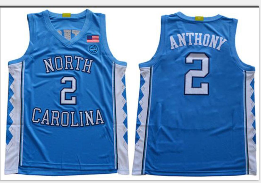 

2019 new spot Men UNC Tarheels Cole Anthony #2 Full embroidery basketball jersey Size S-6XL or custom any name or number jersey, Black