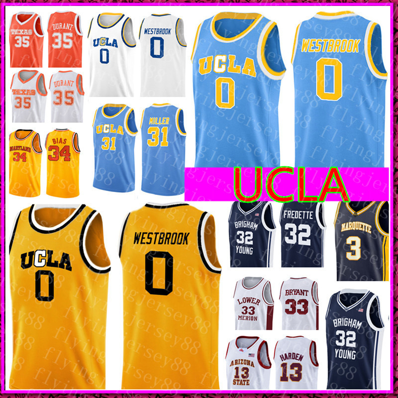 

UCLA Bruins 0 Russell Westbrook Reggie 31 Miller Jersey Allen 3 Iverson high school Jersey 13 Harden Kevin 35 Durant Basketball Jerseys, Ncaa
