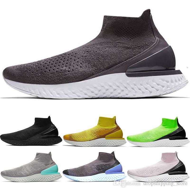 

Rise React Men Women Running Casual Sports Shoes Triple Black Thunder Grey Lime Blast Bright yellow Aurora Green Cheap Trainer Sport Sneaker, Pink