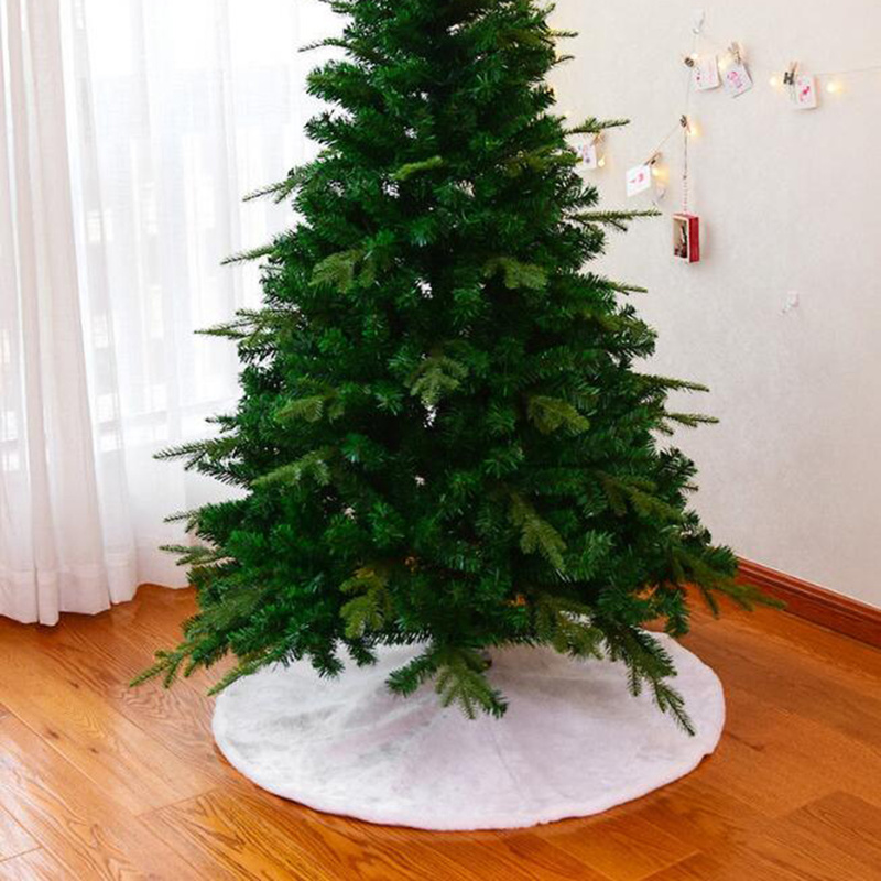 

Snow Plush Christmas Tree Skirt Base Mat Cover XMAS Merry Christmas tree ornament Santa Claus Party & Holiday DIY Decorations