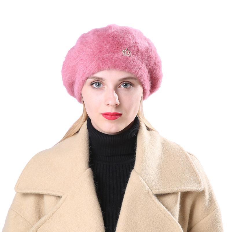 Men Womens Accessories Winter Design Crown Casual Solid Ear Protector Slouchy Berets Hat