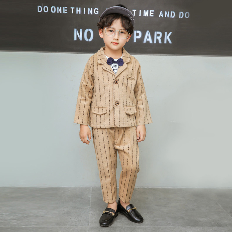 

New Arrival Boy Suits England Style Boys Blazer Long Sleeve Plaid for Kids Clothes