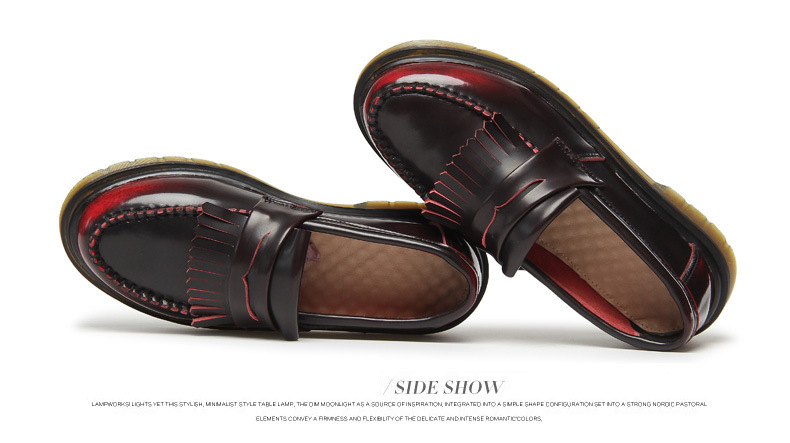 

Hot Sale-genuine leather dress shoes women cow musle sole loafers ladies office business flats lady big size shoes with tassel zy861, Black