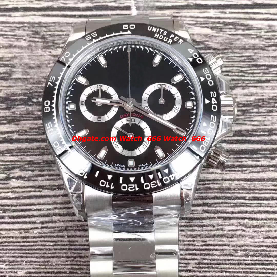 

2 Color Best Quality N factory 40mm Cosmograph 116500 116500LN 904L Steel Chronograph CAL.4130 Movement Dive Automatic Mens Watch, Black
