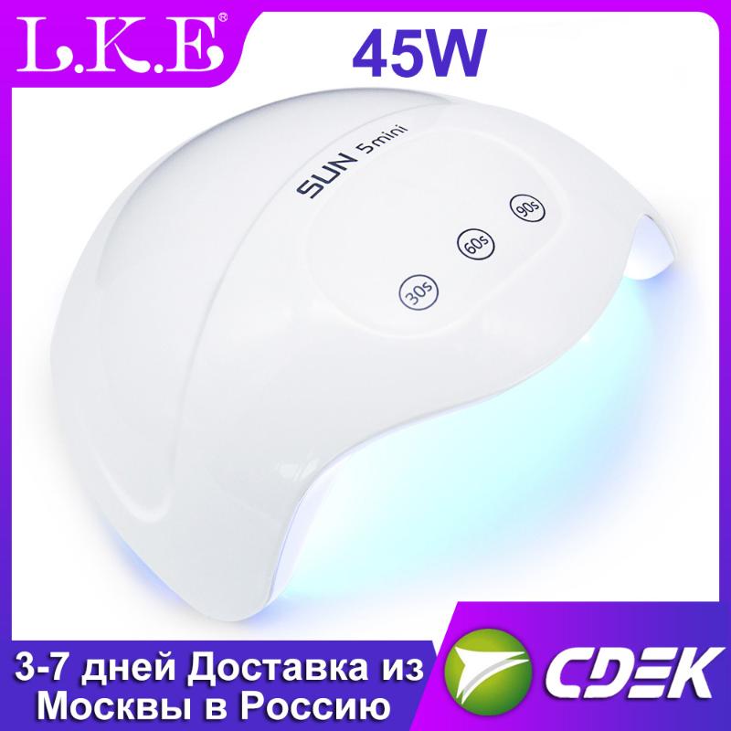 

New 45W Nail Dryer UV LED Lamp for All Type Nail Gel Polish Curing USB Lamp for Manicure Art Tool, Sunx5 usb plug