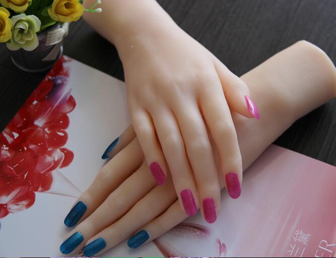 

23cm quality sexy doll hand mannequin body manicure props jewelry model art hand mannequin halloween woman finger 2pc lot c730