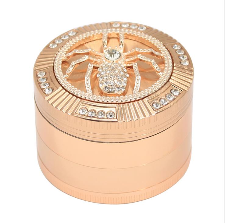 

New Type of Four-Layer 63MM Golden Circular Smoke Grinder Pattern Cover Zinc Alloy Smoke Crusher Smoke Tool in 2019