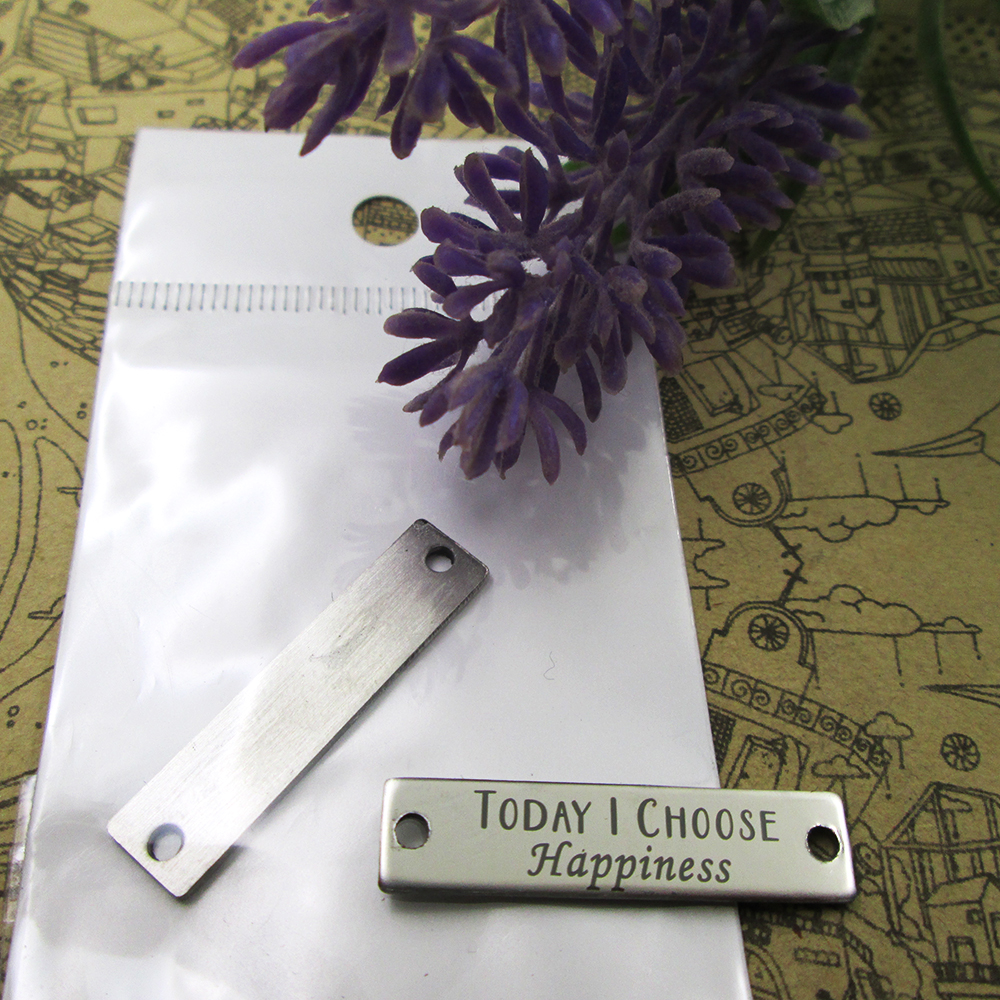 

40pcs--"Today I Choose Happiness Connector"stainless steel charms more style for choosing DIY Charms pendants for necklace