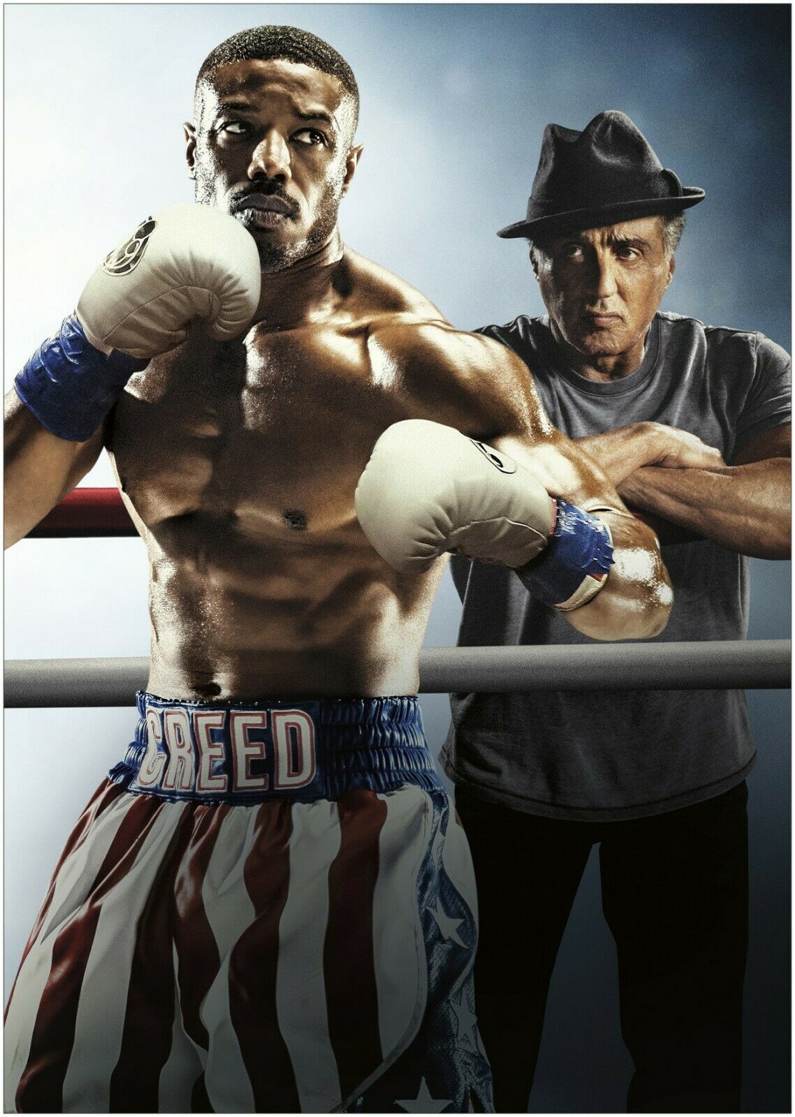 Rocky Balboa vs Apollo Creed Knockout Punch Art Silk Poster 12x18 24x36