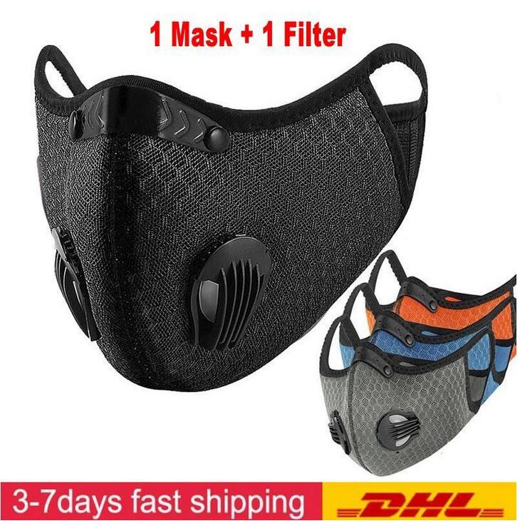 

Designer Cycling Face Mask Activated Carbon with Filter PM2.5 Anti-Pollution Sport Running Training MTB Road Bike Protection Mask fy9060