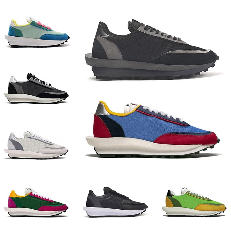 

LDV Waffle Running Shoes Mens Womens Sneakers black white grey pine green Gusto Varsity Blue Trainers Sports Size 36-45, #16 36-45