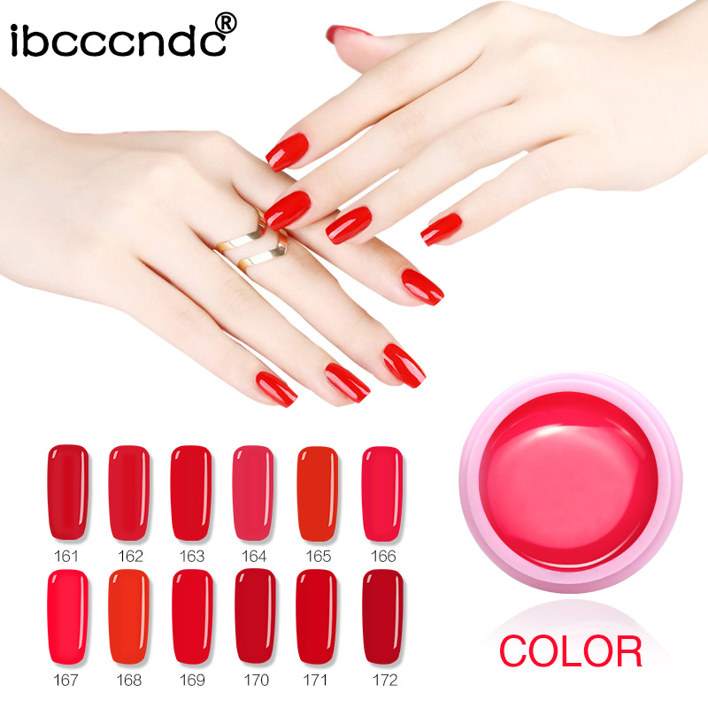 

DHL Soak Off UV Gel Nail Polish Pure Colors Gel Lak Semi Permanent Lacquer Varnishes Classic Red Series Esmalte De Unas De, 28