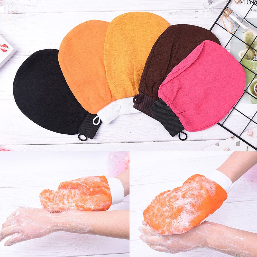 

Shower Bath Towel Scrub Glove Exfoliating Body Scrubbing Facial Tan Massage Mitt Removal Kessa Exfoliate Peeling Gloves Towels, Others