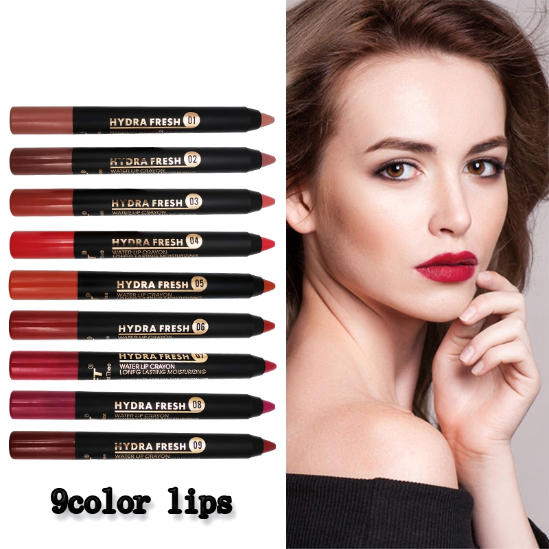 

Long Lasting 9 Colors Matte Lip Makeup Lipstick Pencil Waterproof Tint Sexy Red Lip Stick Matte Liner Pen Lipstick, 04