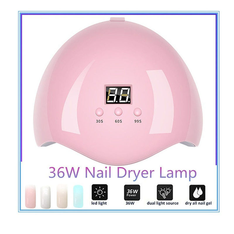 

36W USB LED UV Nail Gel Curing Lamp Light Manicure Polish Dryer Nail Phototherapy Machine Pink Art Tool