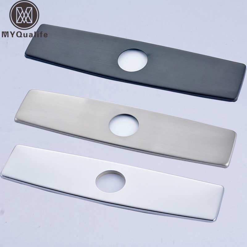 

Free Shipping 10 inch Bathroom Kitchen Sink Faucet Hole Decorate Plate Escutcheon Deck Cover Chrome/Nickel/Black Color