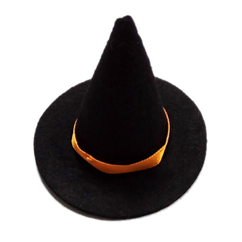 

10Pcs Wine Bottle Cover Mini Halloween Witch Hat Festival Party Decoration Halloween Gift Ornament Black