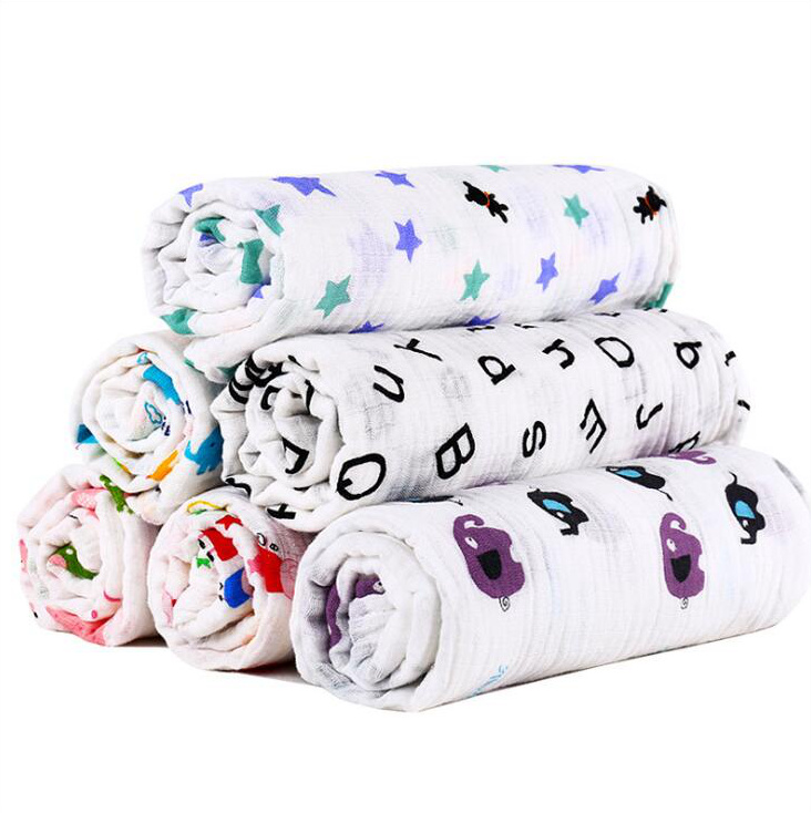 

Baby Muslin Swaddle Blankets Cotton Summer Bath Towels Newborn Wraps Nursery Bedding Infant Swadding Parisarc Robes Quilt 86 Colors D7279